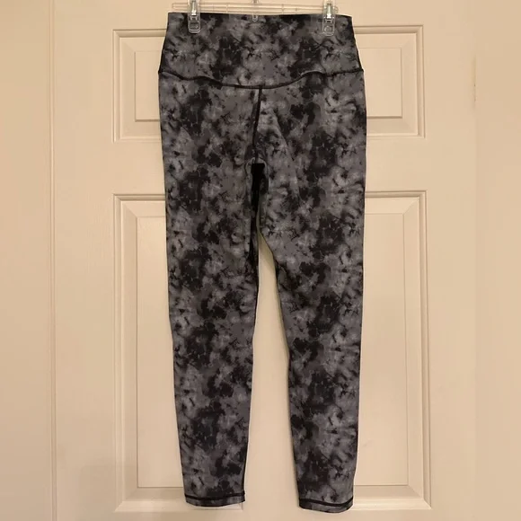 women’s high waisted black tie dye seamless tummy control leggings - yunoga! - Picture 5 of 7